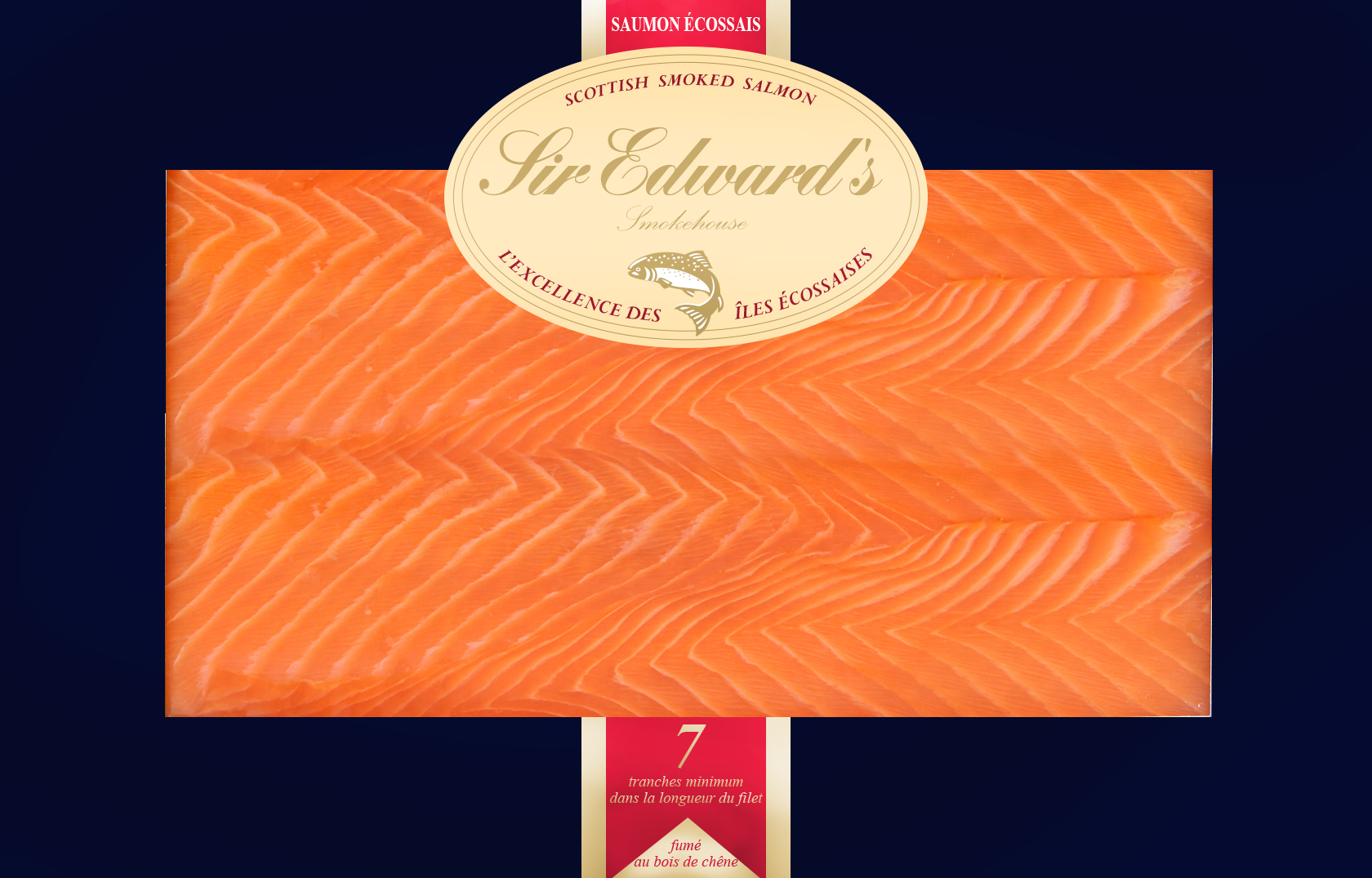 Smoked Salmon into slices - Sir Edward's